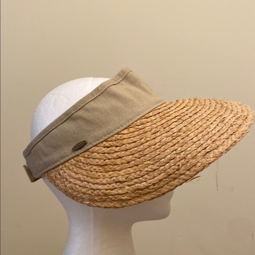 SCALE COLLEZIONE Straw and Khaki Sun Visor
